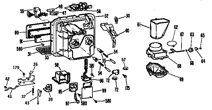Kenmore 3639527810 dispenser diagram