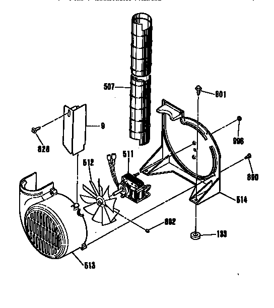 Kenmore 9114654091 blower section diagram