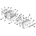 Kenmore 9113654090 oven door section diagram