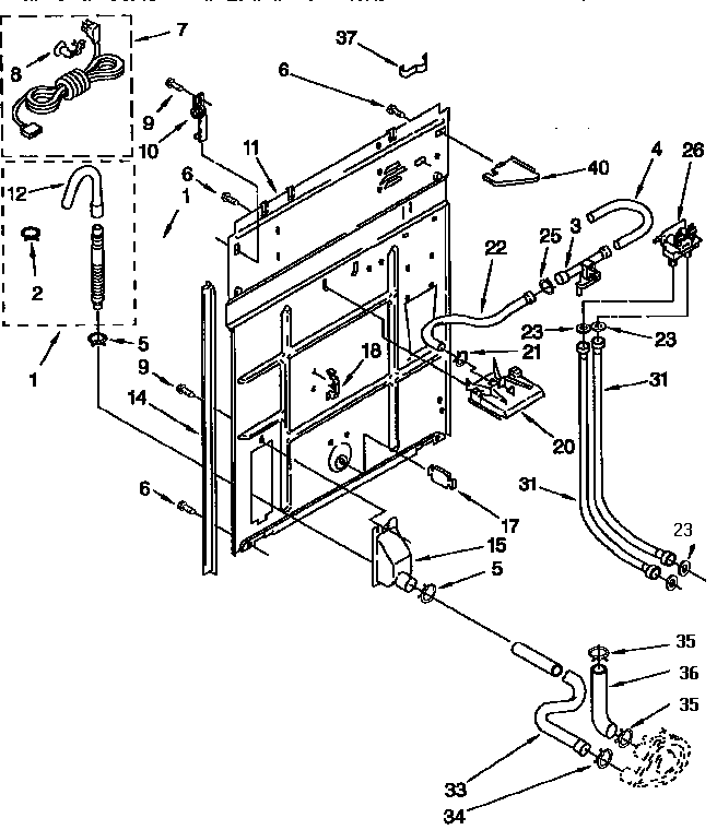 Kenmore 11092591410 rear panel diagram