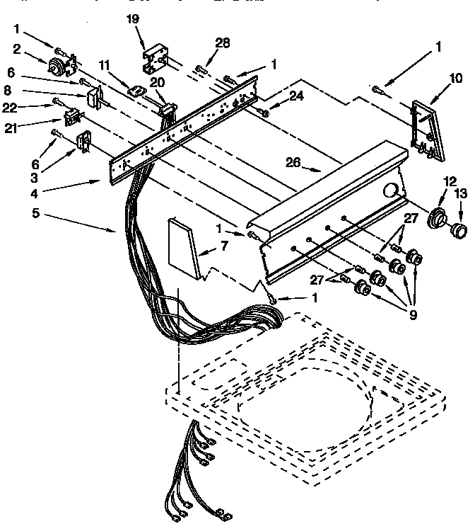 Kenmore 11092591410 control panel diagram
