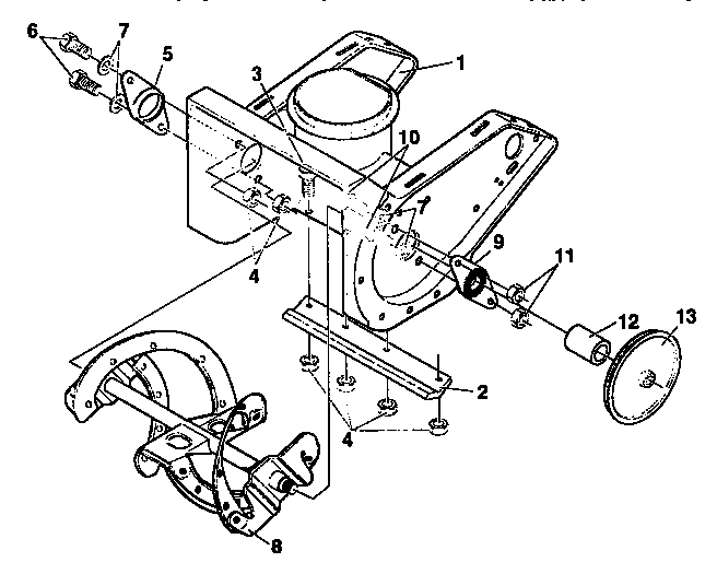 Craftsman 536884670 auger housing diagram
