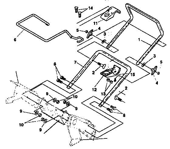Craftsman 536884670 handle assembly diagram
