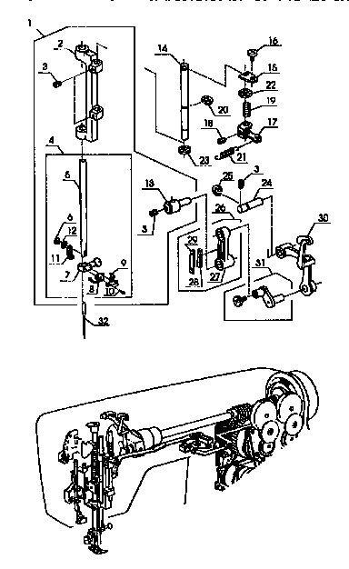 Kenmore 38517822490 needle bar thread guide diagram