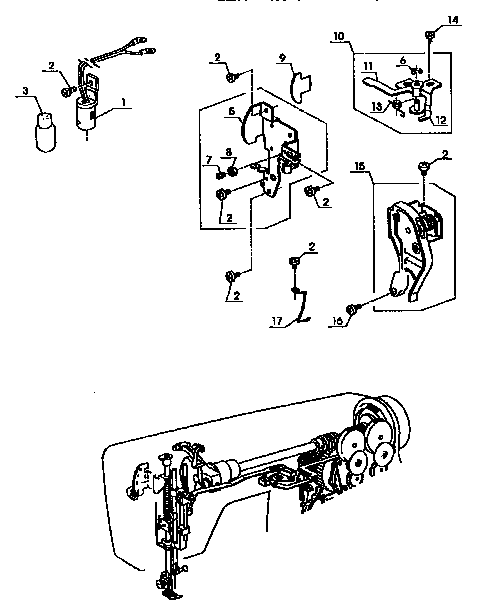 Kenmore 38517822490 thread tension regulator diagram