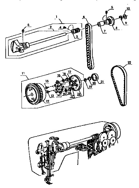 Kenmore 38517822490 upper shaft unit diagram