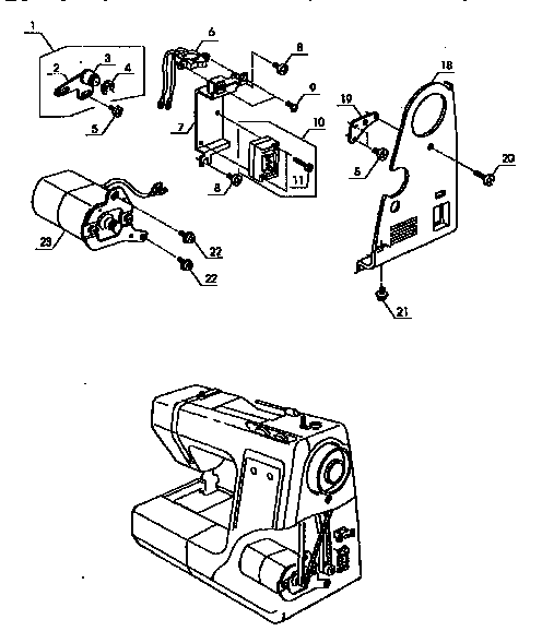 Kenmore 38517822490 motor assembly diagram