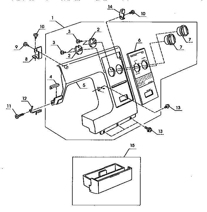 Kenmore 38517724490 control unit panel diagram