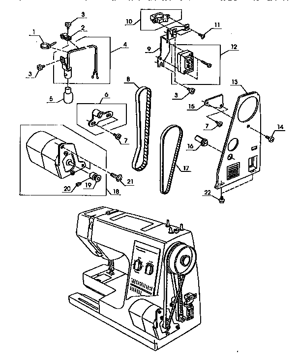 Kenmore 38517724490 motor assembly diagram