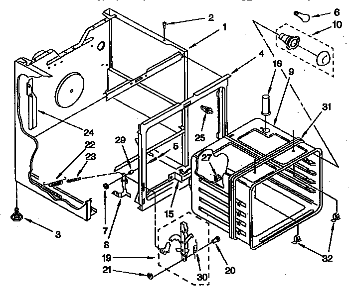 Whirlpool RF315PXYN0 oven diagram