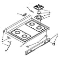 Whirlpool SF367PEYB2 cooktop diagram