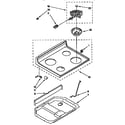 Whirlpool RF315PXYW2 cooktop diagram