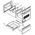 Whirlpool RF315PXYW2 door and drawer diagram