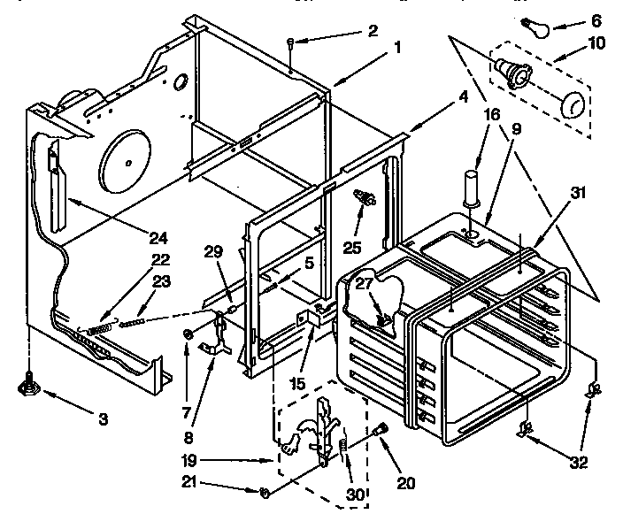 Whirlpool RF315PXYW2 oven diagram