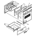Whirlpool RF364PXYW2 door and drawer diagram