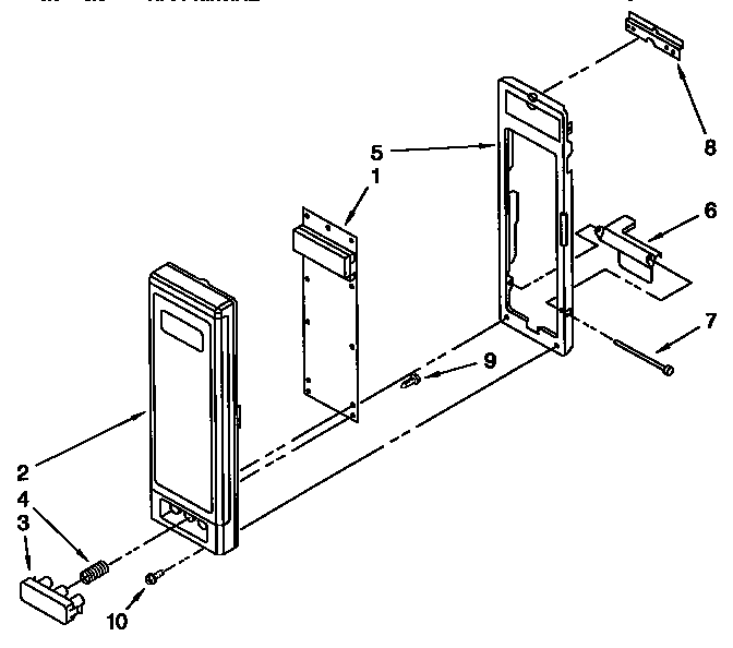KitchenAid KEMS378BAL0 microwave control panel diagram