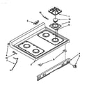 Whirlpool SF387PEYB3 cooktop diagram