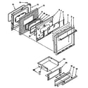 Whirlpool SF387PEYB3 door and drawer diagram