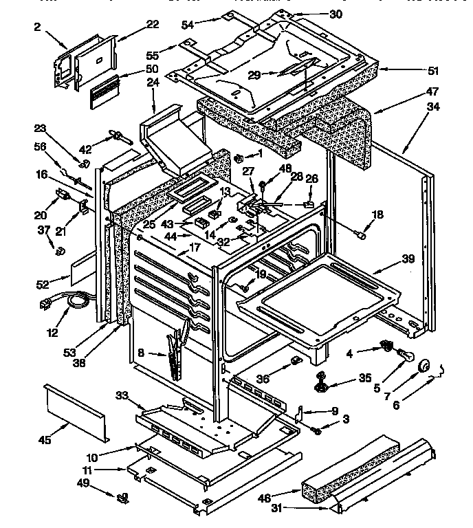 Whirlpool SF387PEYB2 oven diagram