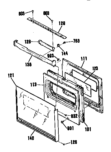 Kenmore 9114832595 lower door section diagram