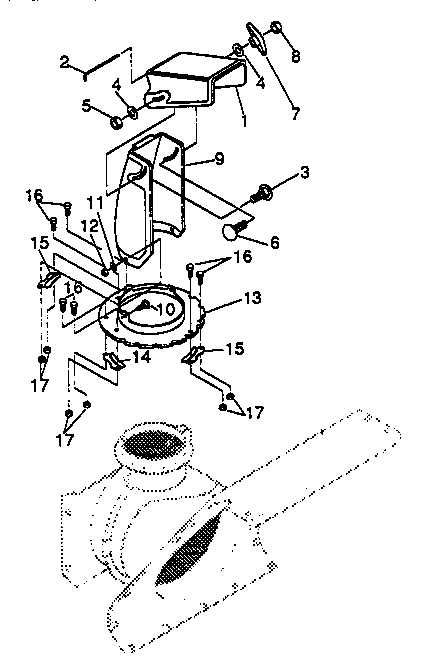 Craftsman 536885470 discharge chute diagram