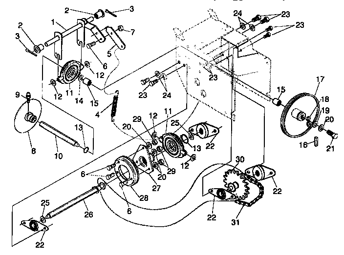 Craftsman 536885470 drive components diagram