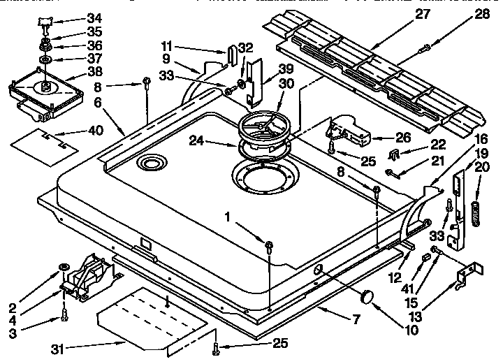 KitchenAid KUDS23HBWH0 door and latch diagram