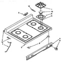 Whirlpool SF387PEYN4 cooktop diagram