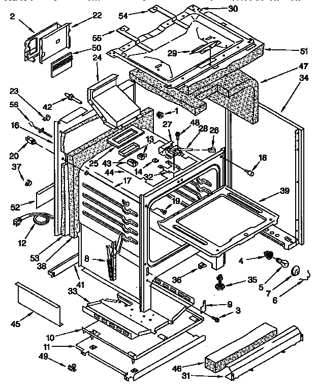 Whirlpool SF387PEYB4 oven diagram