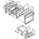 Whirlpool SF387PEYN4 door and drawer diagram