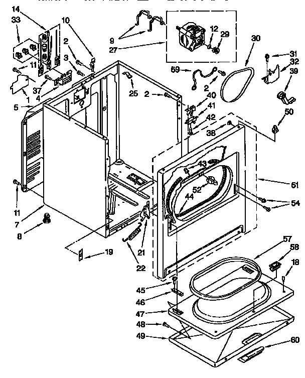 Kenmore 11096577210 cabinet diagram