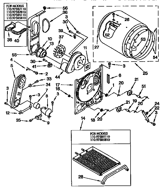 Kenmore 11097582110 bulkhead diagram