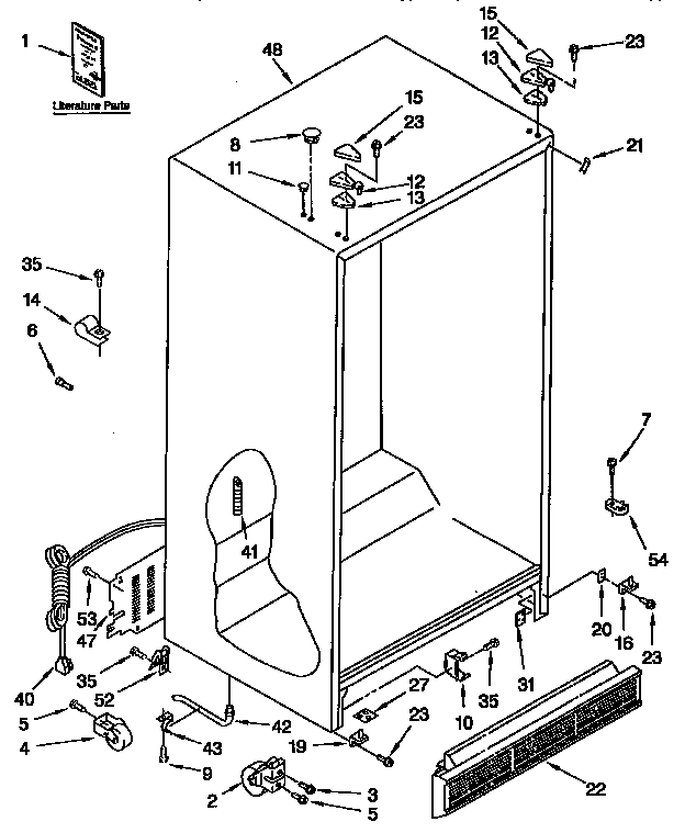 Kenmore 1069432482 cabinet diagram