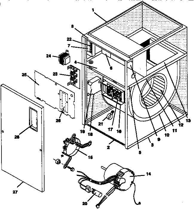ICP BMV042XKA2 functional replacement parts diagram