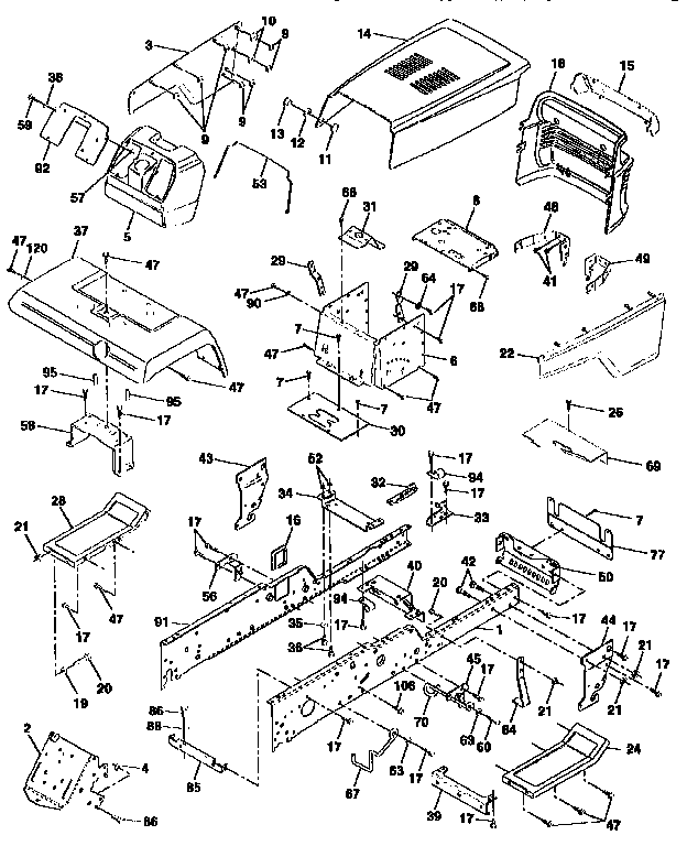 Craftsman 917257721 chassis and enclosures diagram