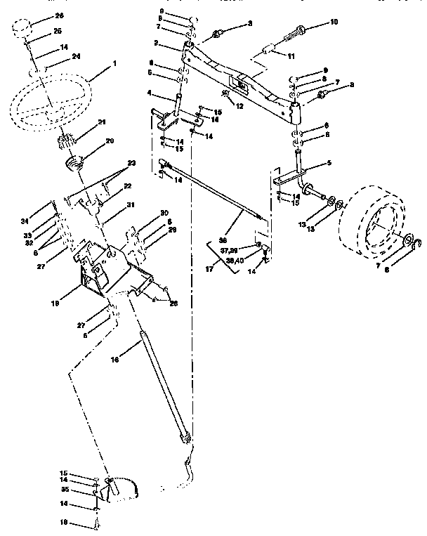 Craftsman 917257721 steering assembly diagram