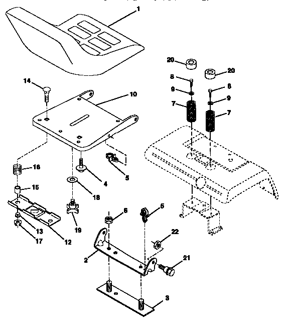 Craftsman 917257721 seat assembly diagram