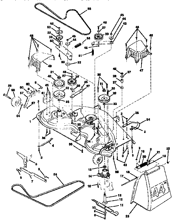 Craftsman 917257721 mower deck diagram