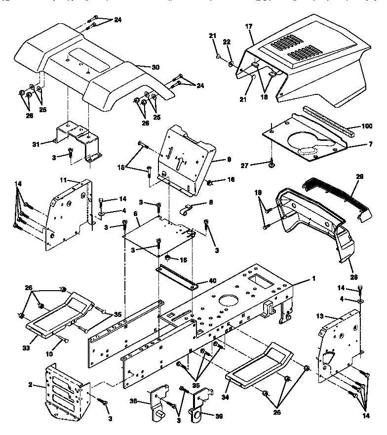 Craftsman 917252520 chassis and enclosures diagram