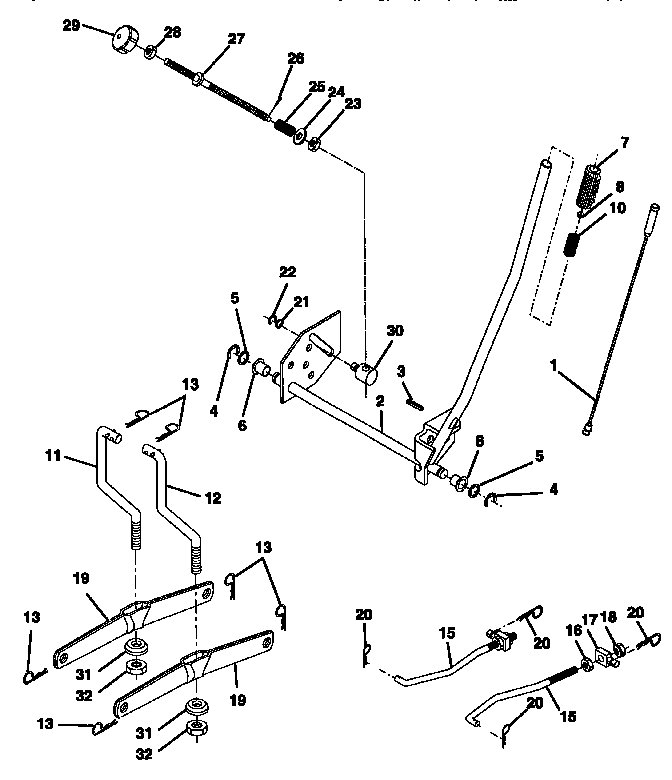 Craftsman 917252520 mower lift diagram