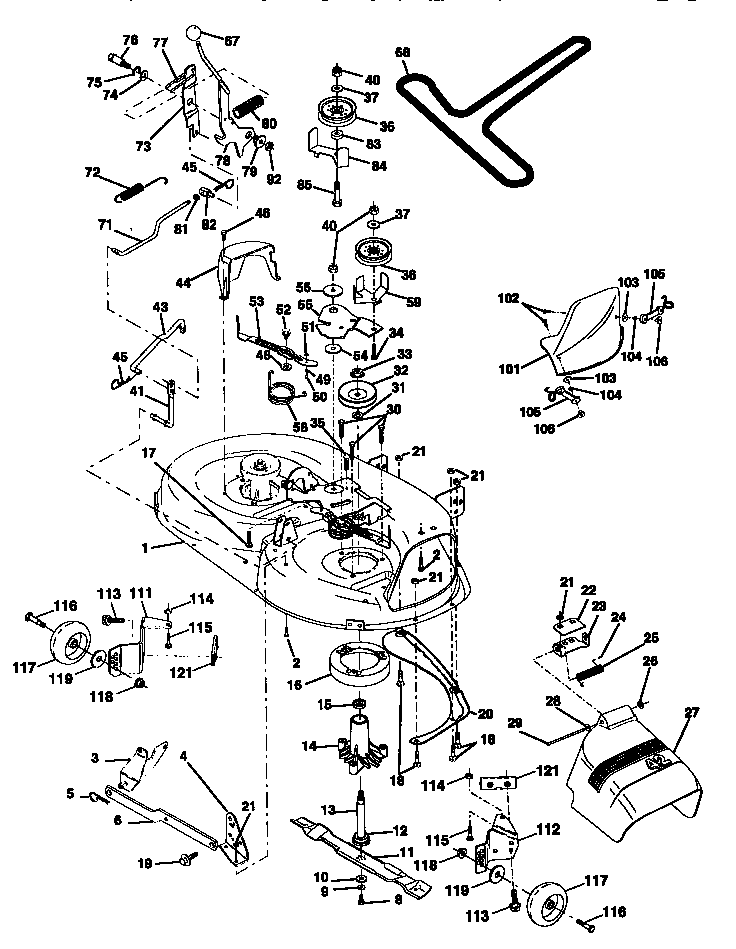 Craftsman 917252520 mower deck diagram