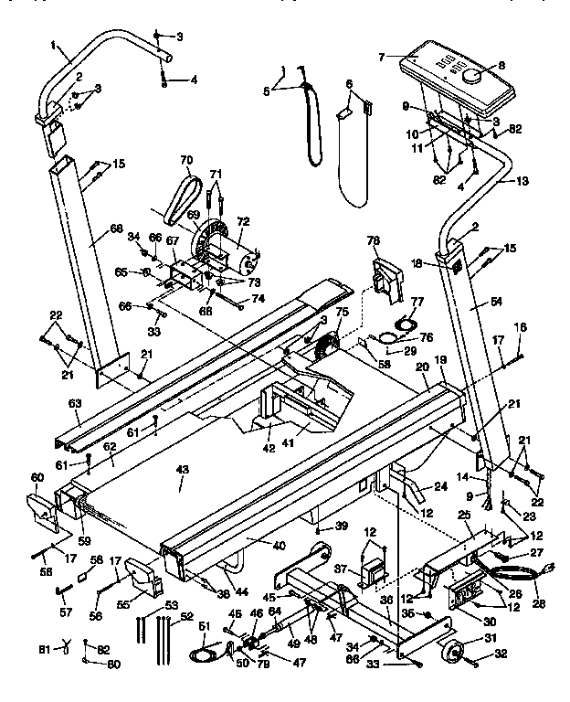 Weslo WLTL84541 unit parts diagram