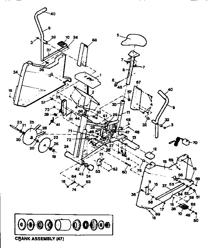 Proform PF760033 unit parts diagram