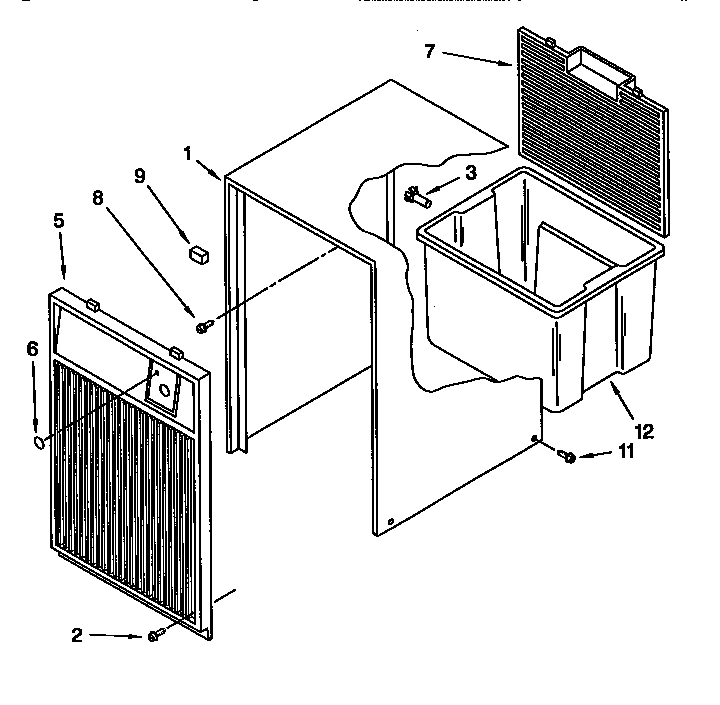 Kenmore 106955310 cabinet diagram