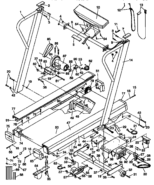 Proform PFTL17041 unit parts diagram