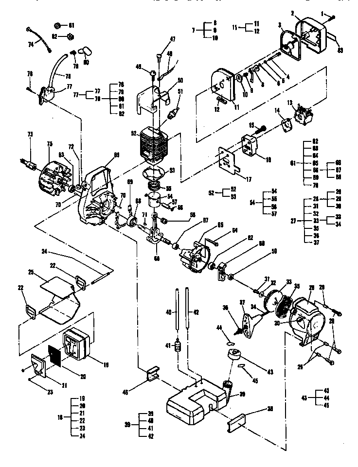 McCulloch SUPER AIR STREAM XX5-16-400048-23 powerhead assembly diagram