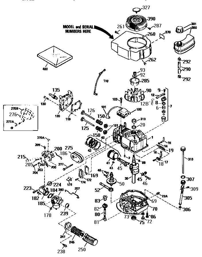 Troybilt 47298 4-cycle engine diagram