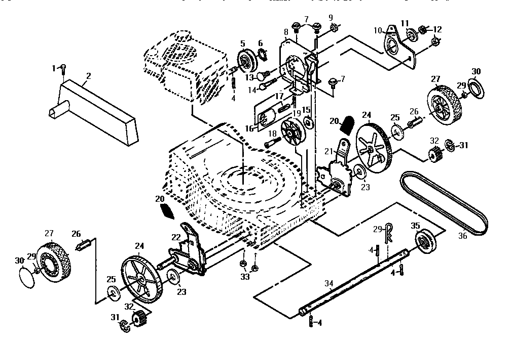 Craftsman 917372822 drive assembly diagram
