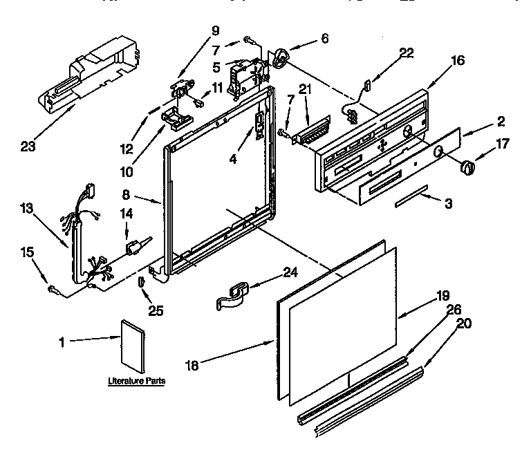 Kenmore 6651574990 frame and console diagram