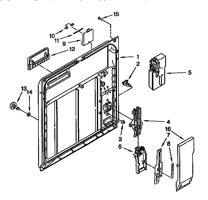 Kenmore 6651574990 inner door diagram